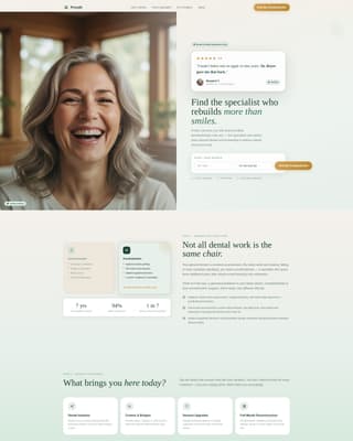 Prosthodontist Specialist Booking Website Template