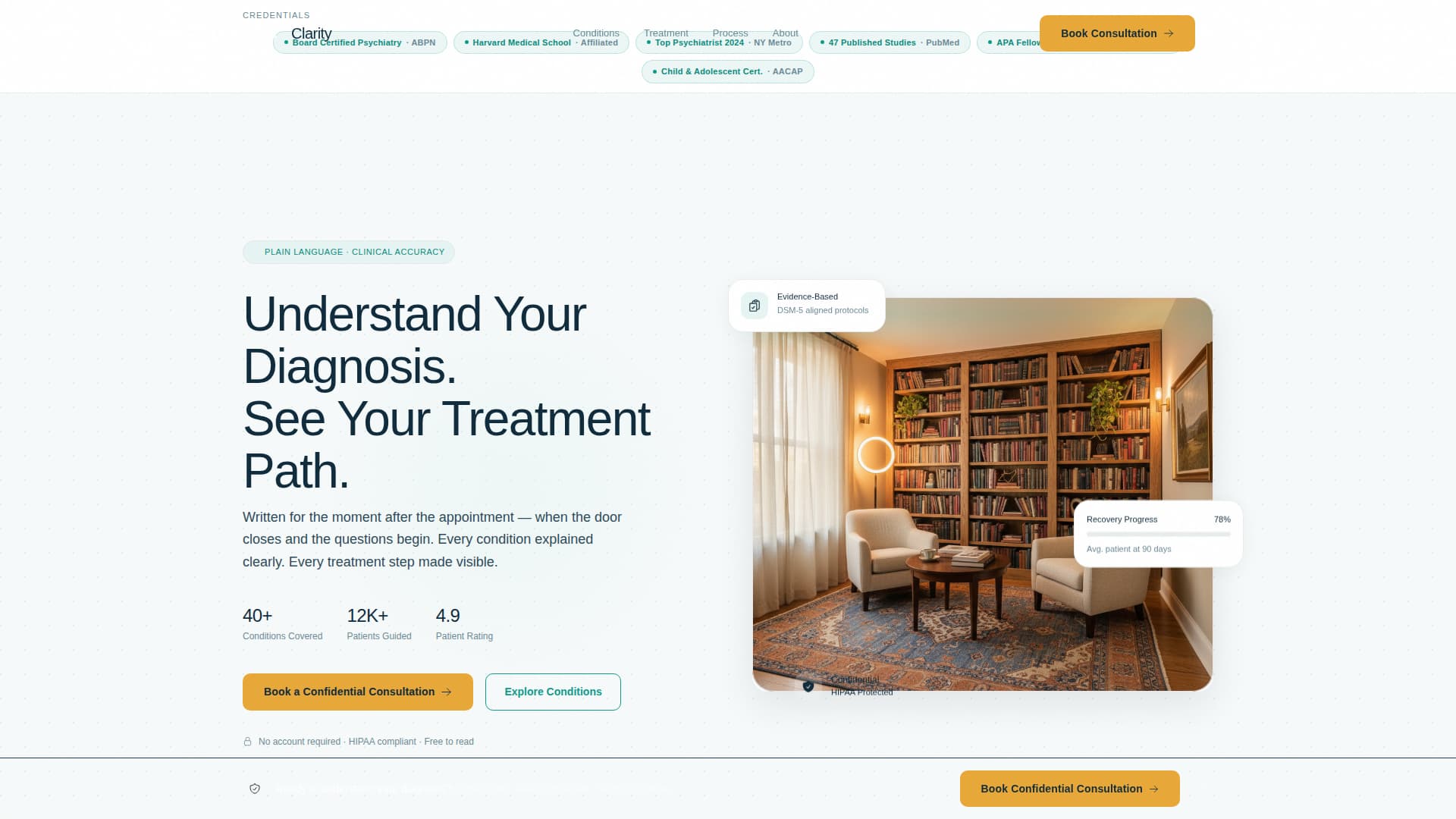 Psychiatrist Booking Website Template