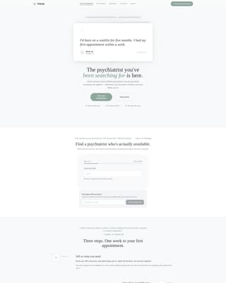 Psychiatrist Specialist Booking Website Template
