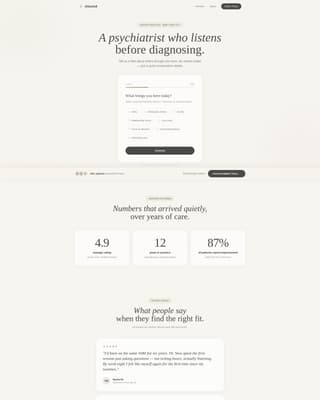 Psychiatrist Specialist Booking Website Template