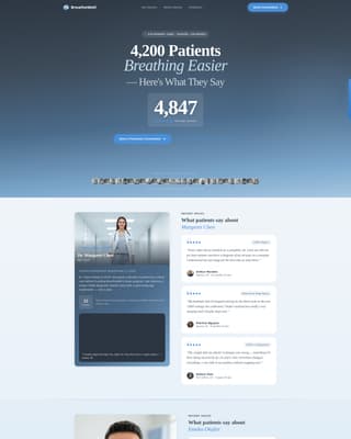 Pulmonologist Specialist Booking Website Template