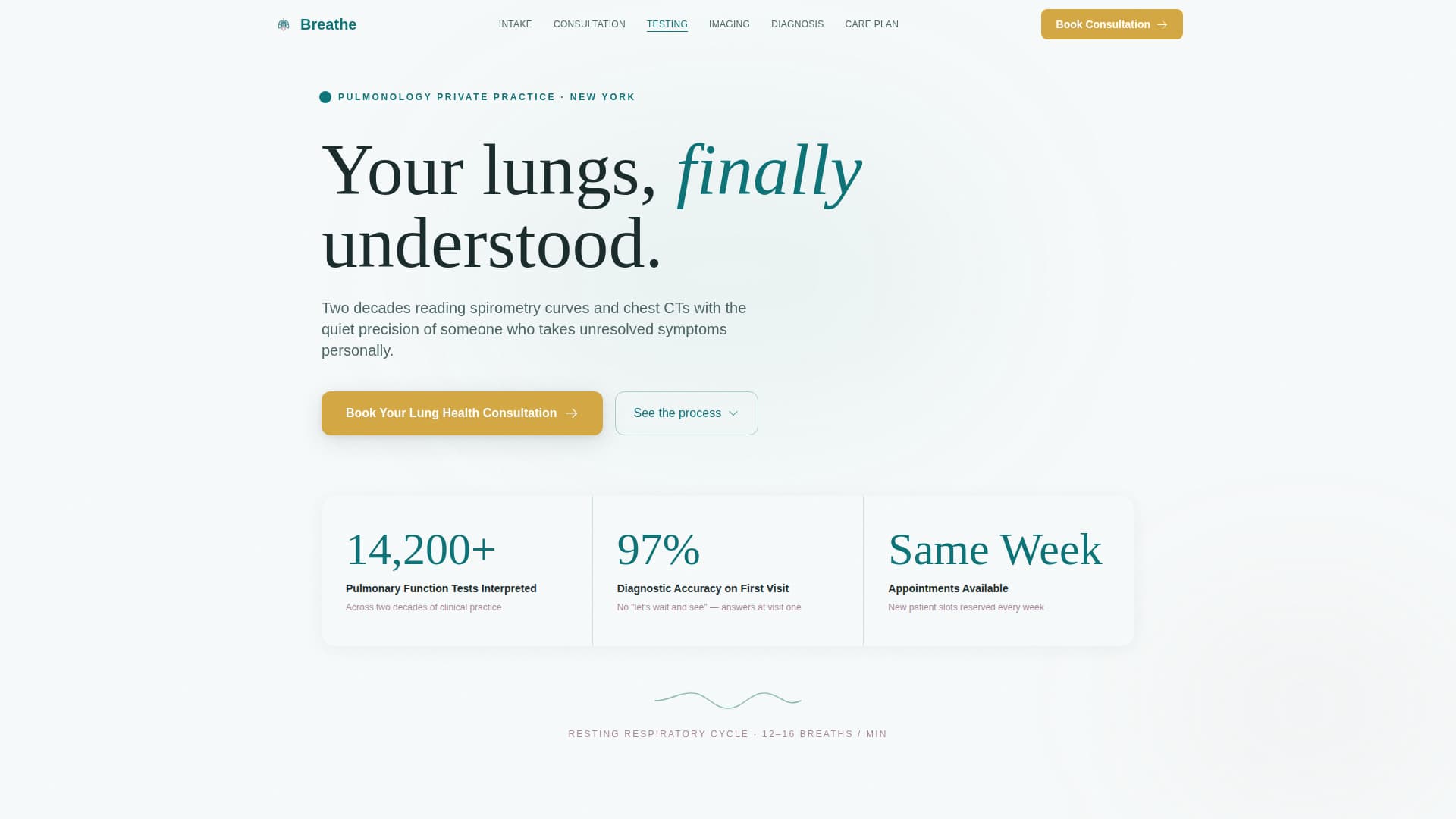 Pulmonology Medicine Specialist Booking Website Template