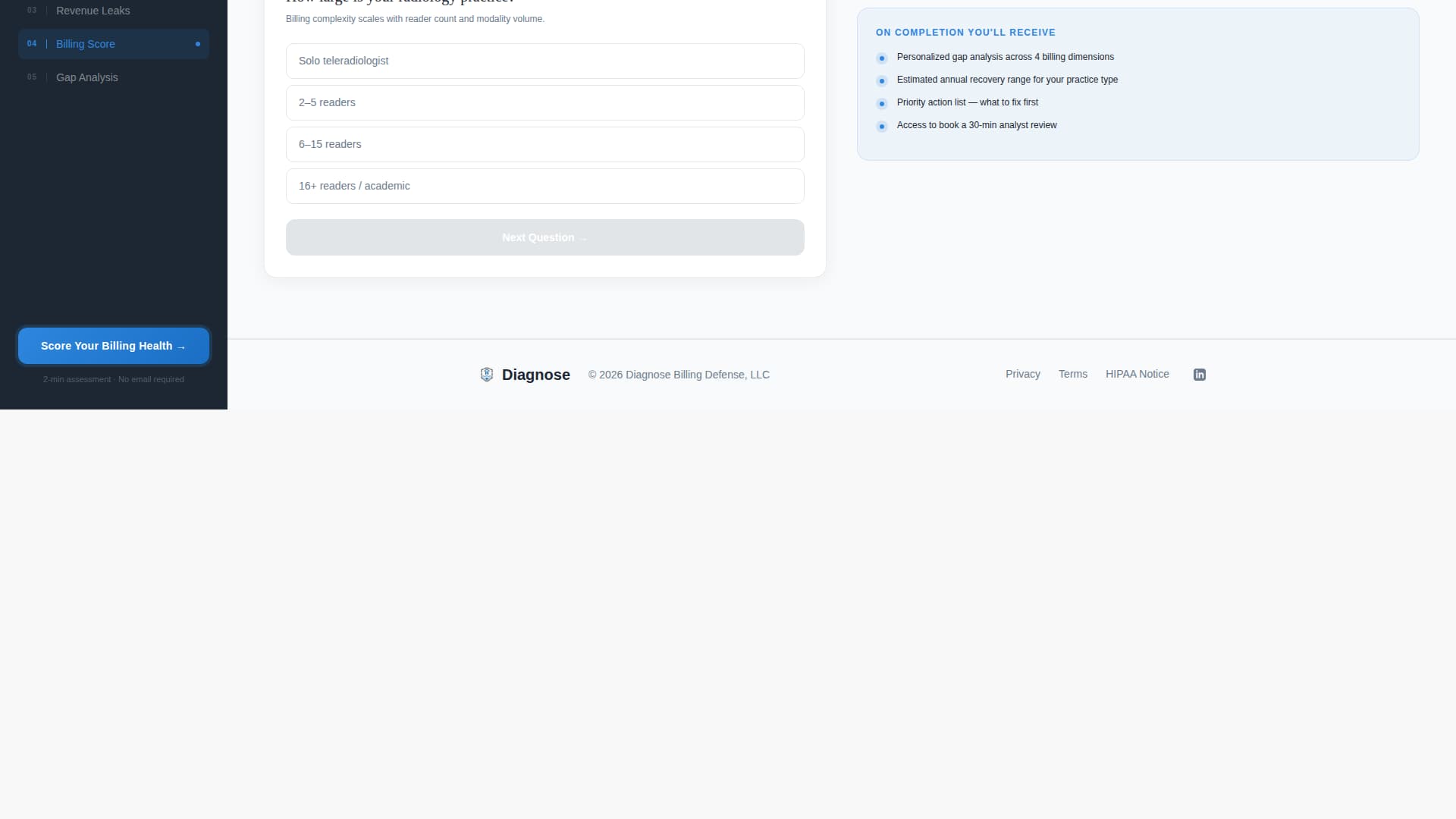 Radiologist Specialist Booking Website Template