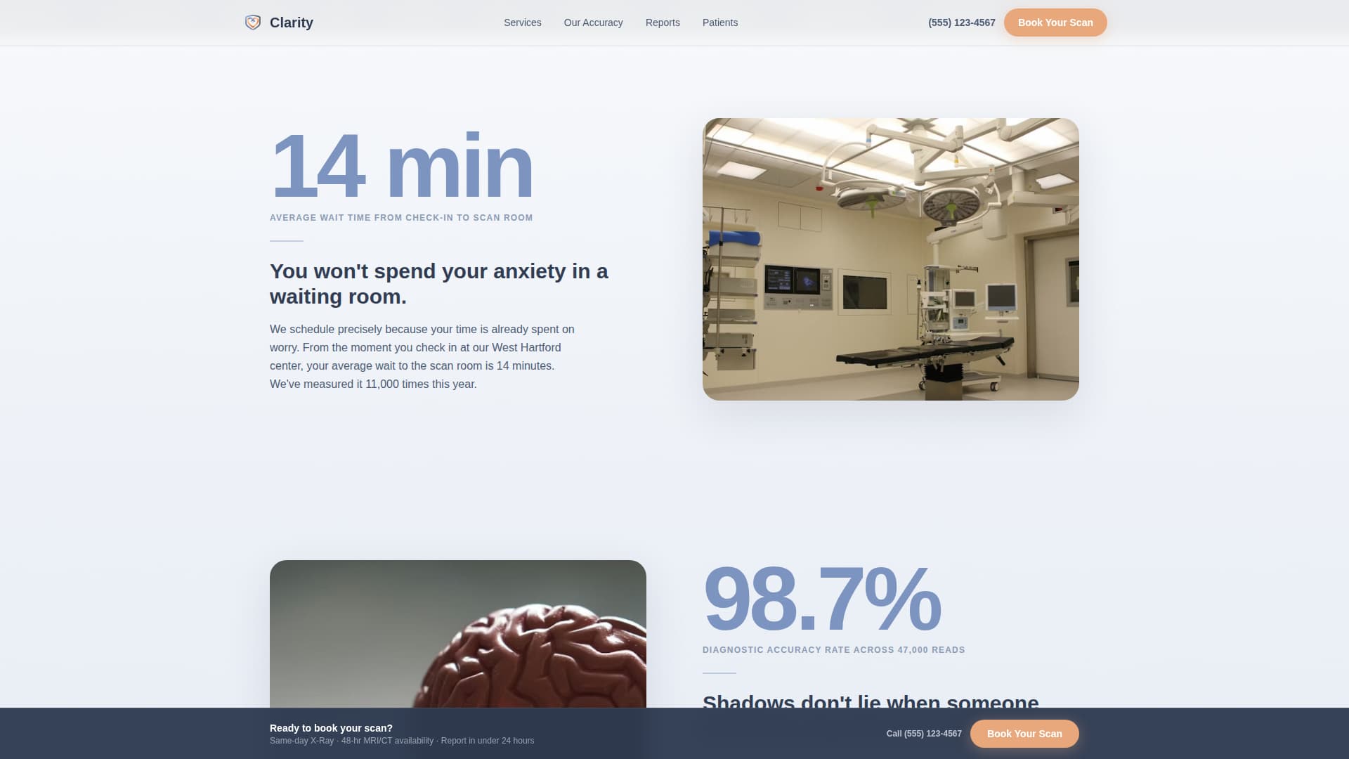 Radiologist Advanced Booking Website Template