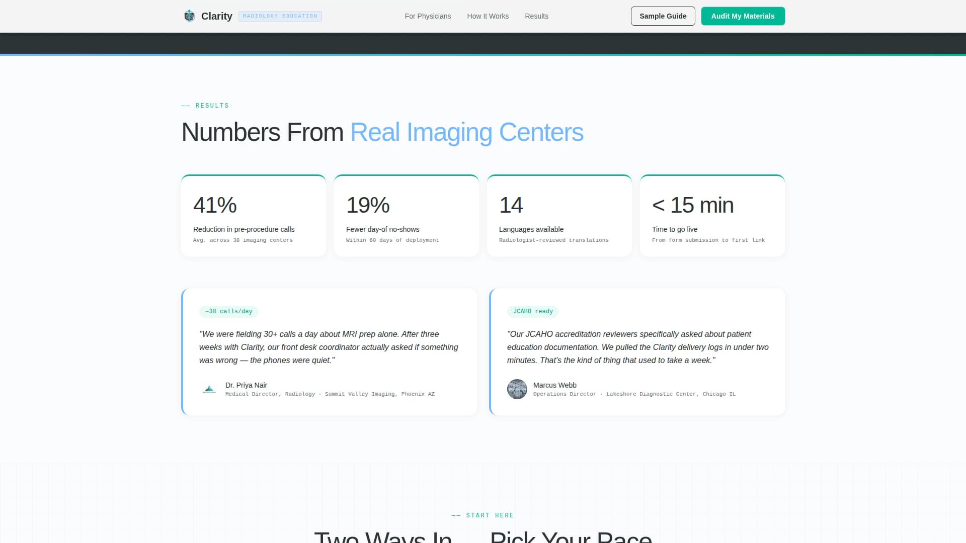 Radiologist Comparison Website Template