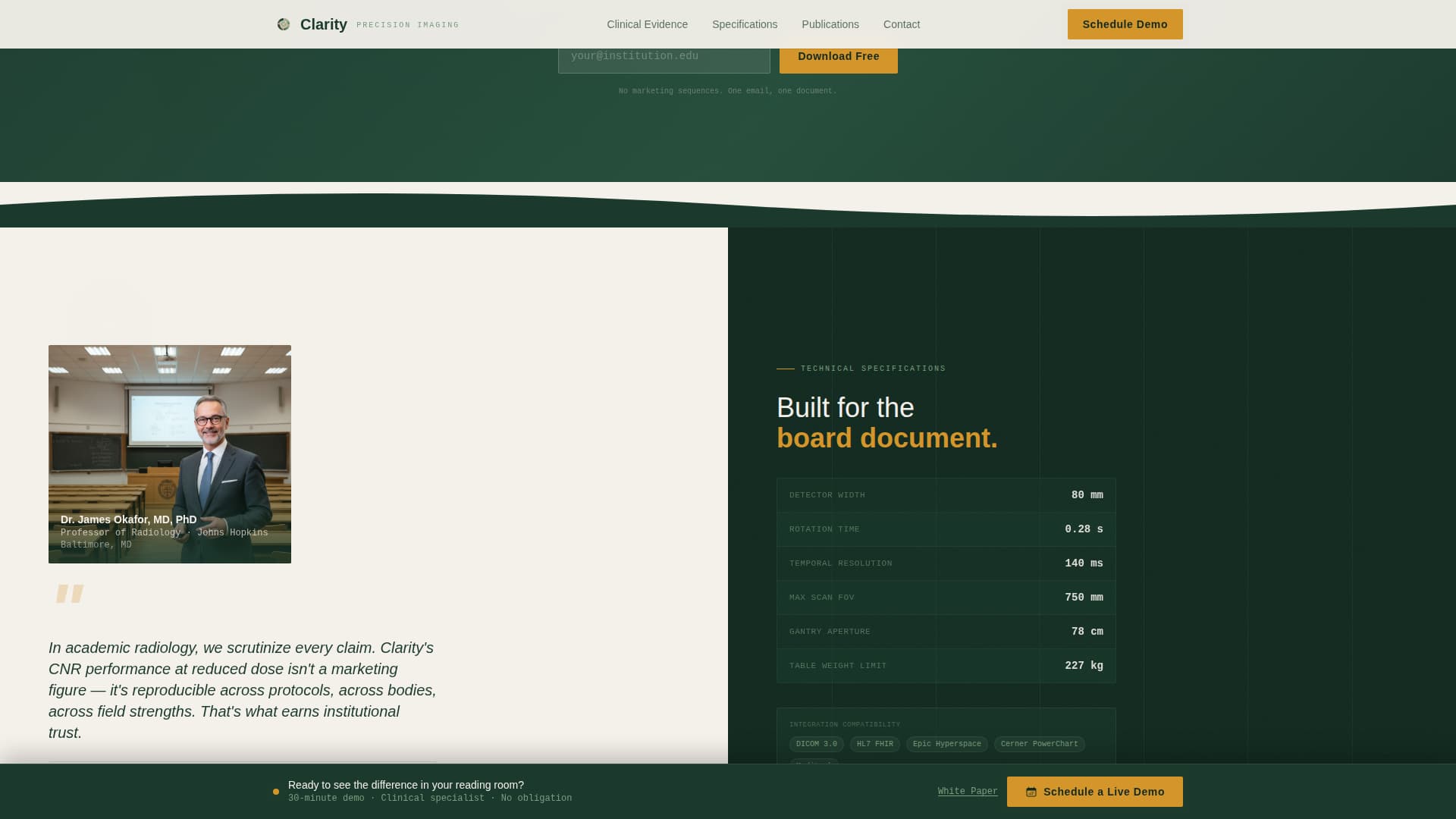 Radiology Medicine Booking Website Template