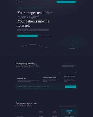 Radiology Medicine Specialist Booking Website Template