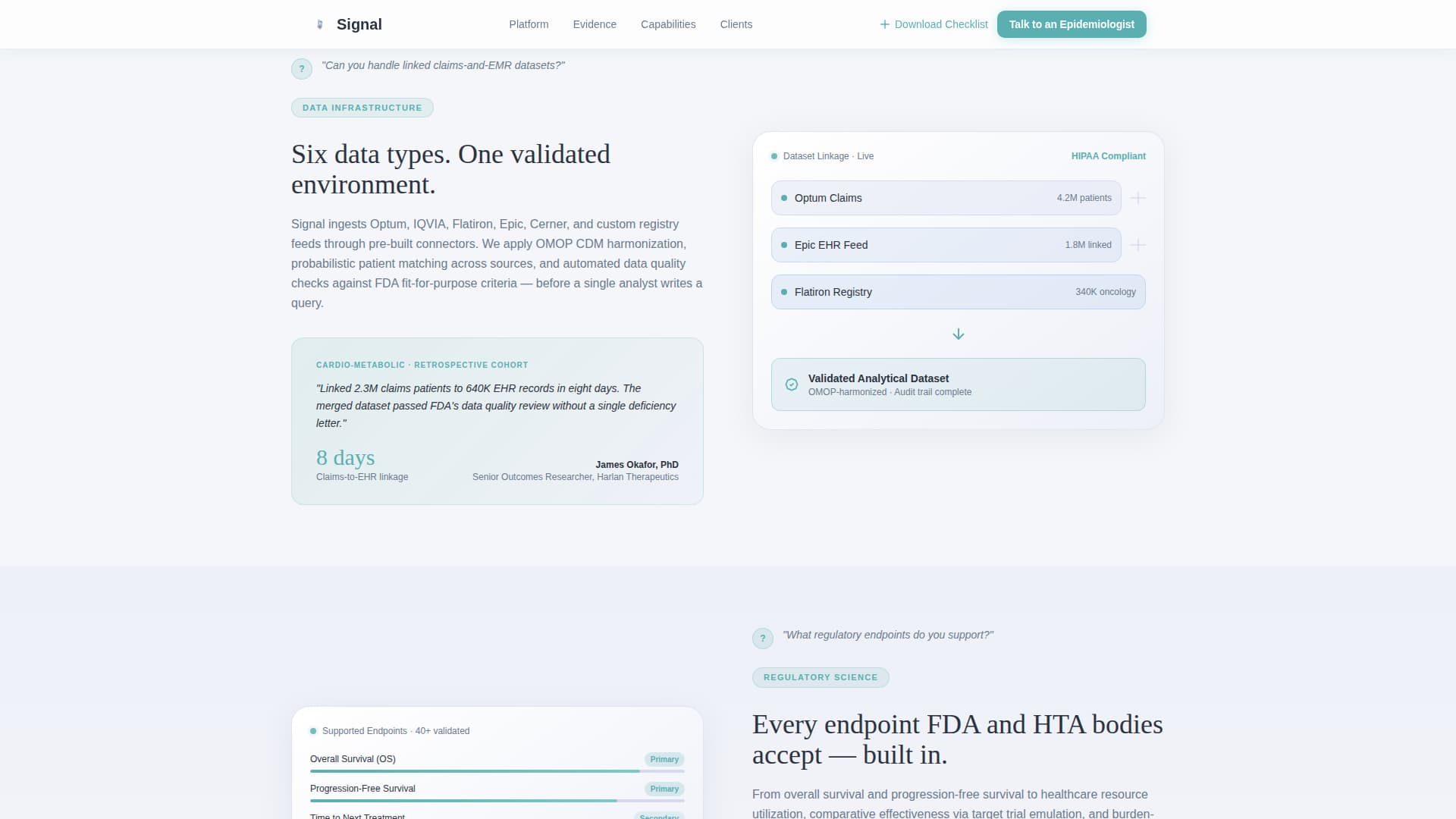 Signal - Trusted Evidence Landing Page Template