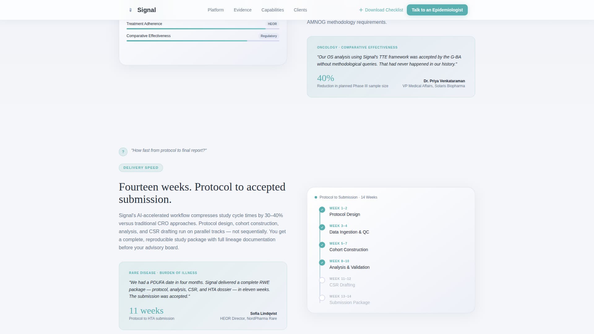 Signal - Trusted Evidence Landing Page Template