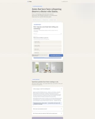 Rheumatologist Practice Website Template with Symptom Estimator