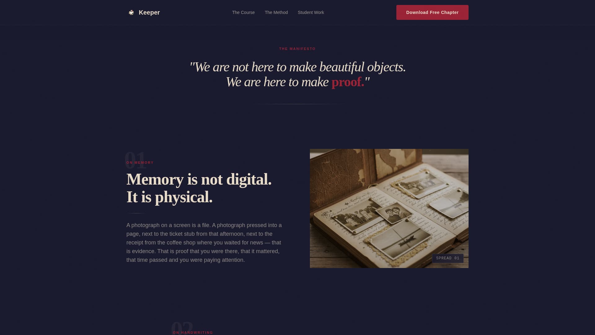 Scrapbooking & Memory Keeping Content Advanced Blog Website Template