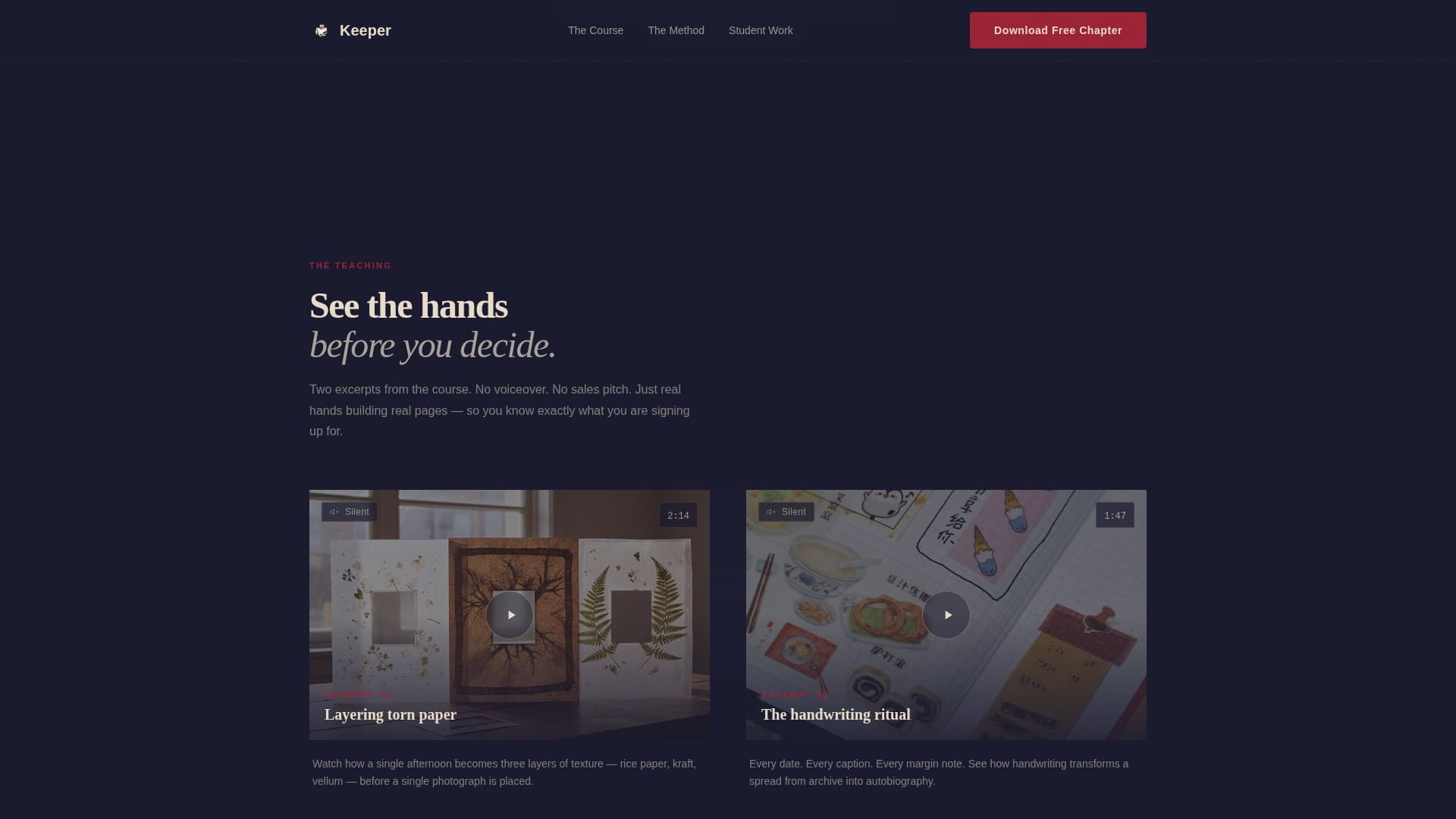 Scrapbooking & Memory Keeping Content Advanced Blog Website Template
