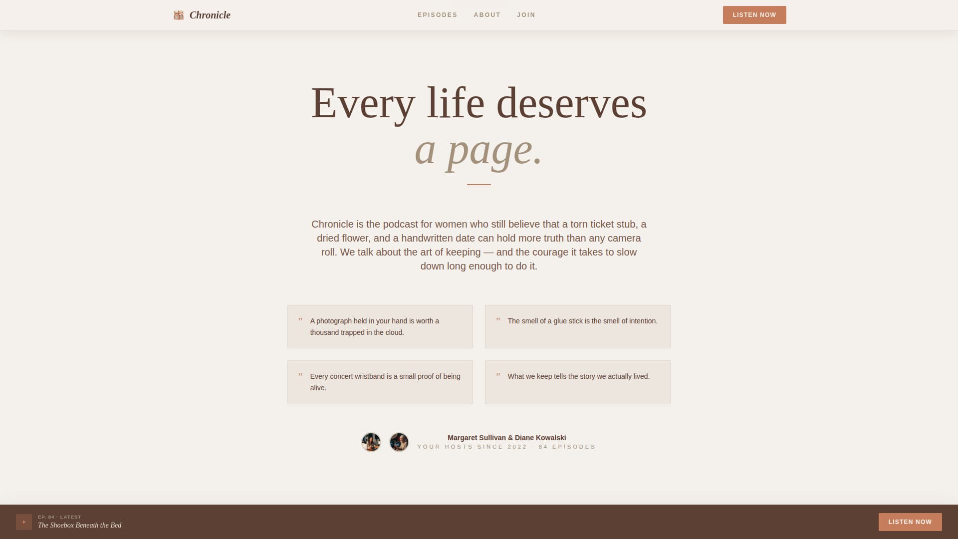 Scrapbooking & Memory Keeping Content Specialist Blog Website Template
