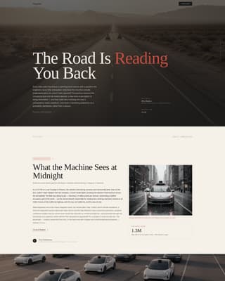 Waypoint - Editorial Autonomous Vehicle Landing Page Template