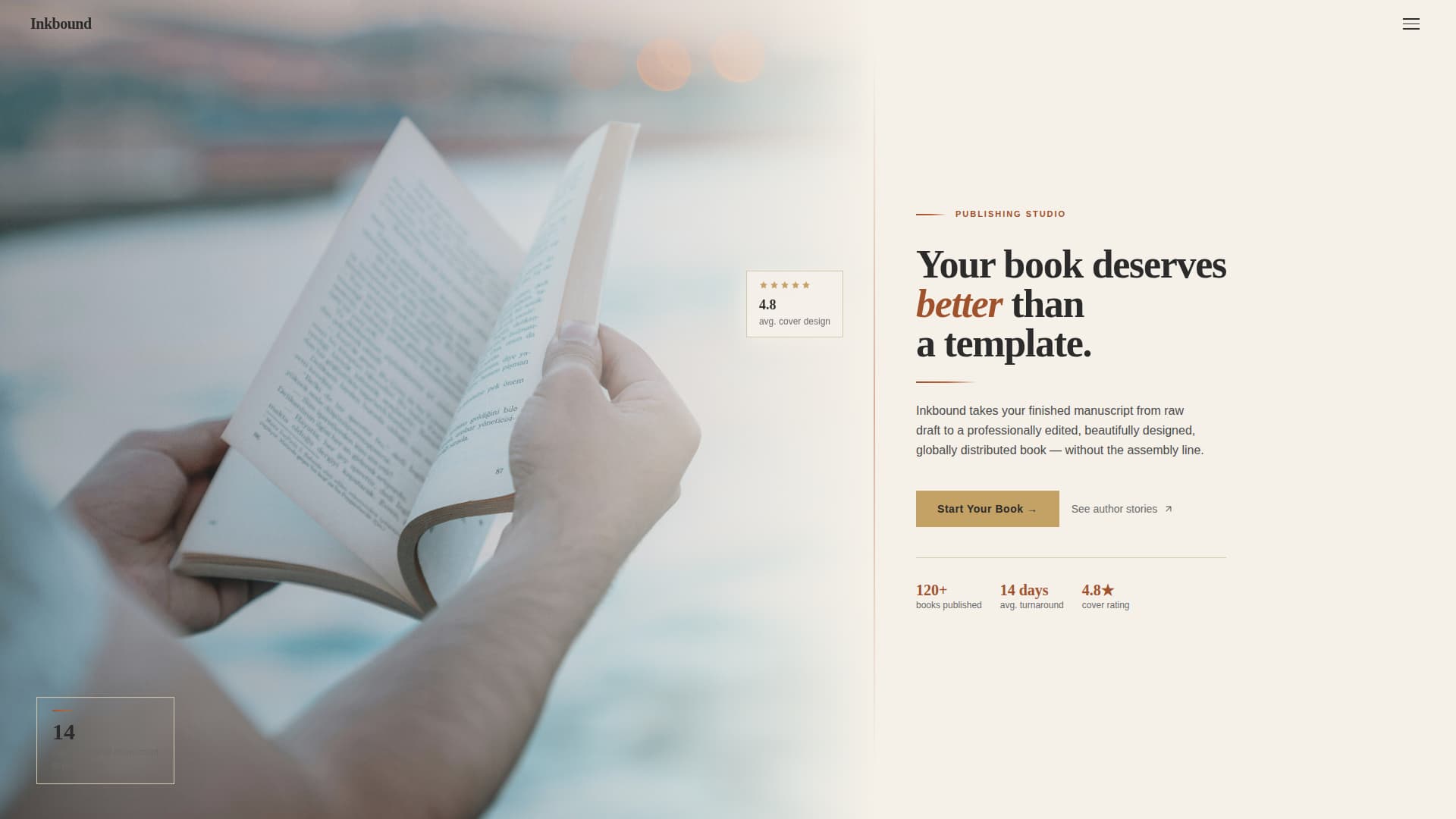 Book Author & Publisher Professional Website Template
