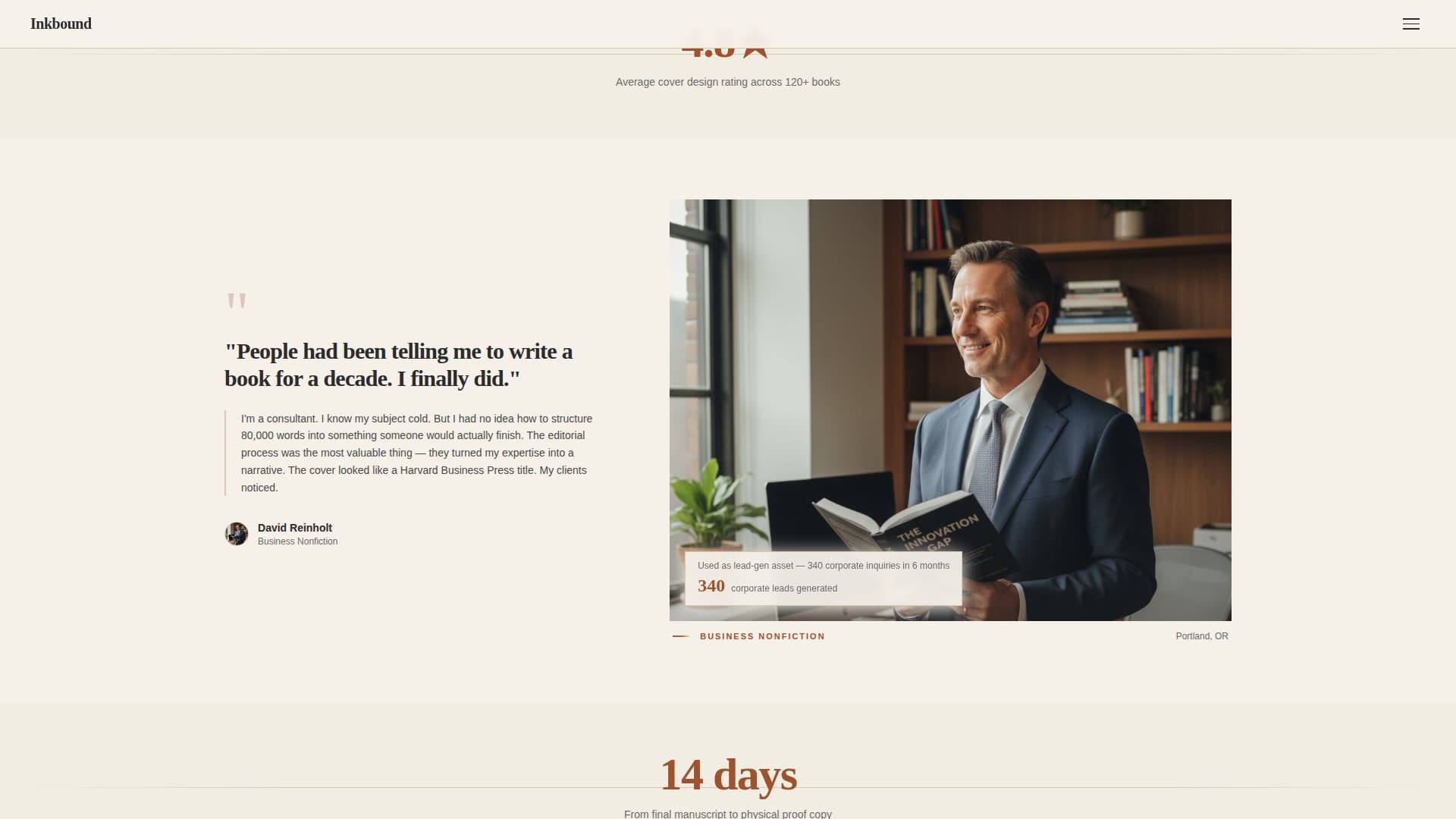 Book Author & Publisher Professional Website Template