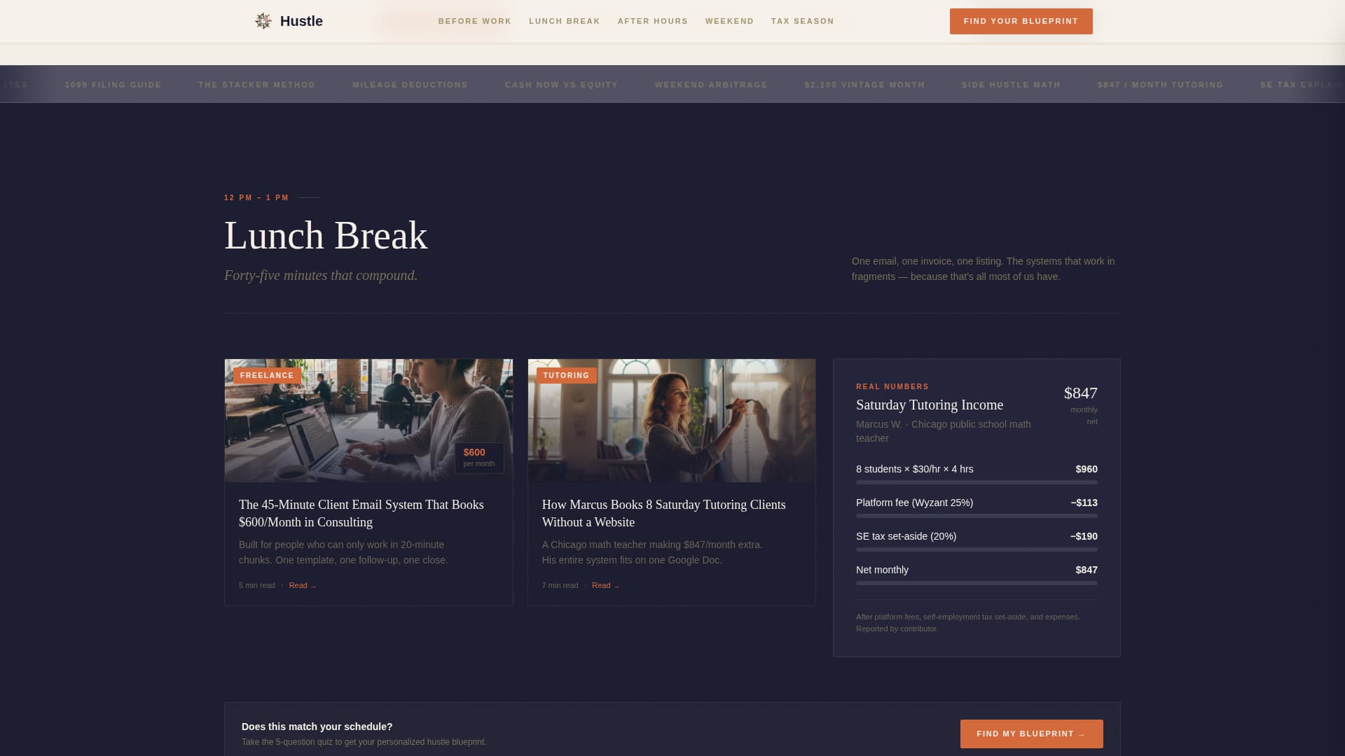 Hustle - Authentic Gig Economy Landing Page Template