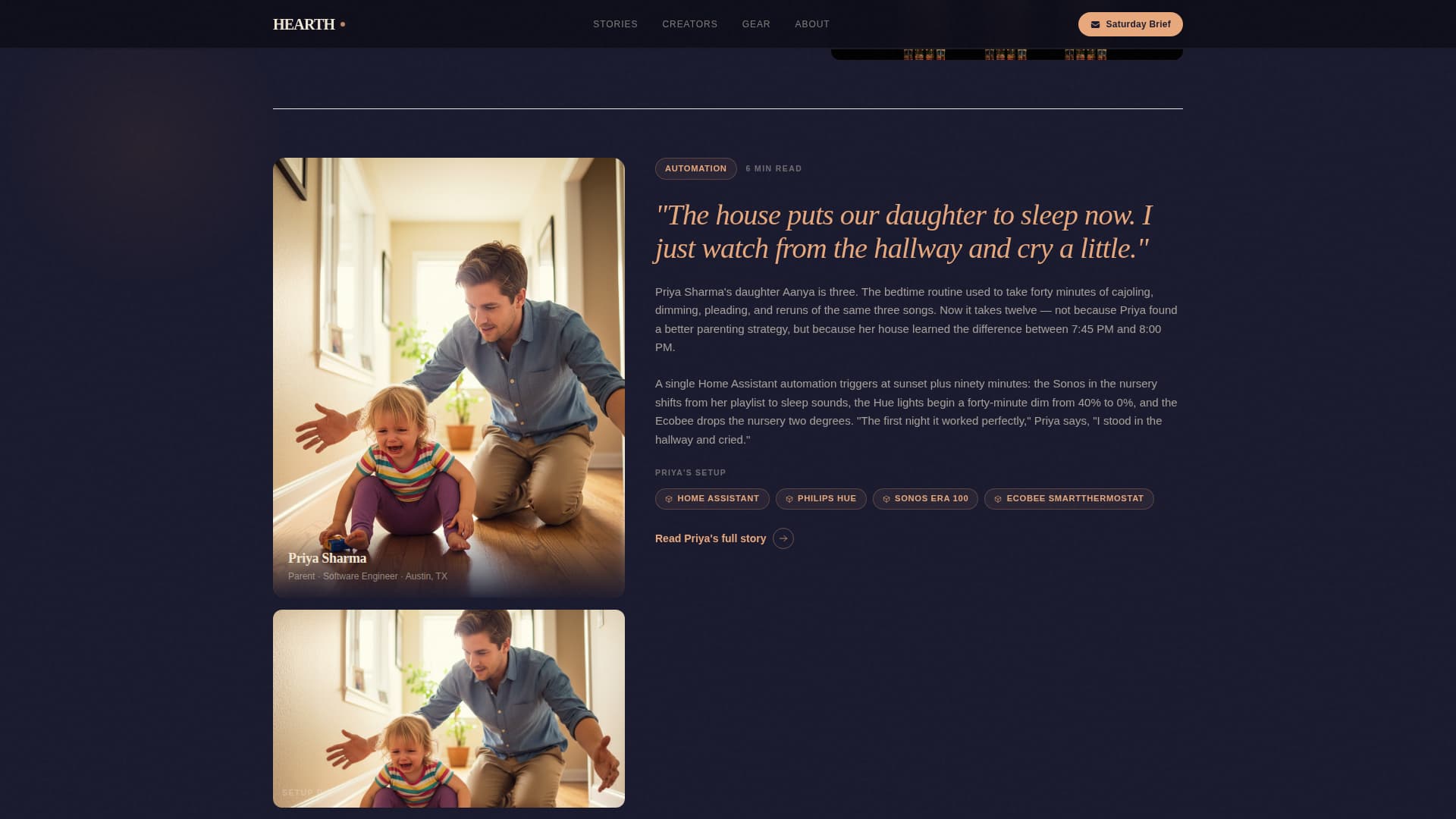 Hearth - Cinematic Smarthome Landing Page Template