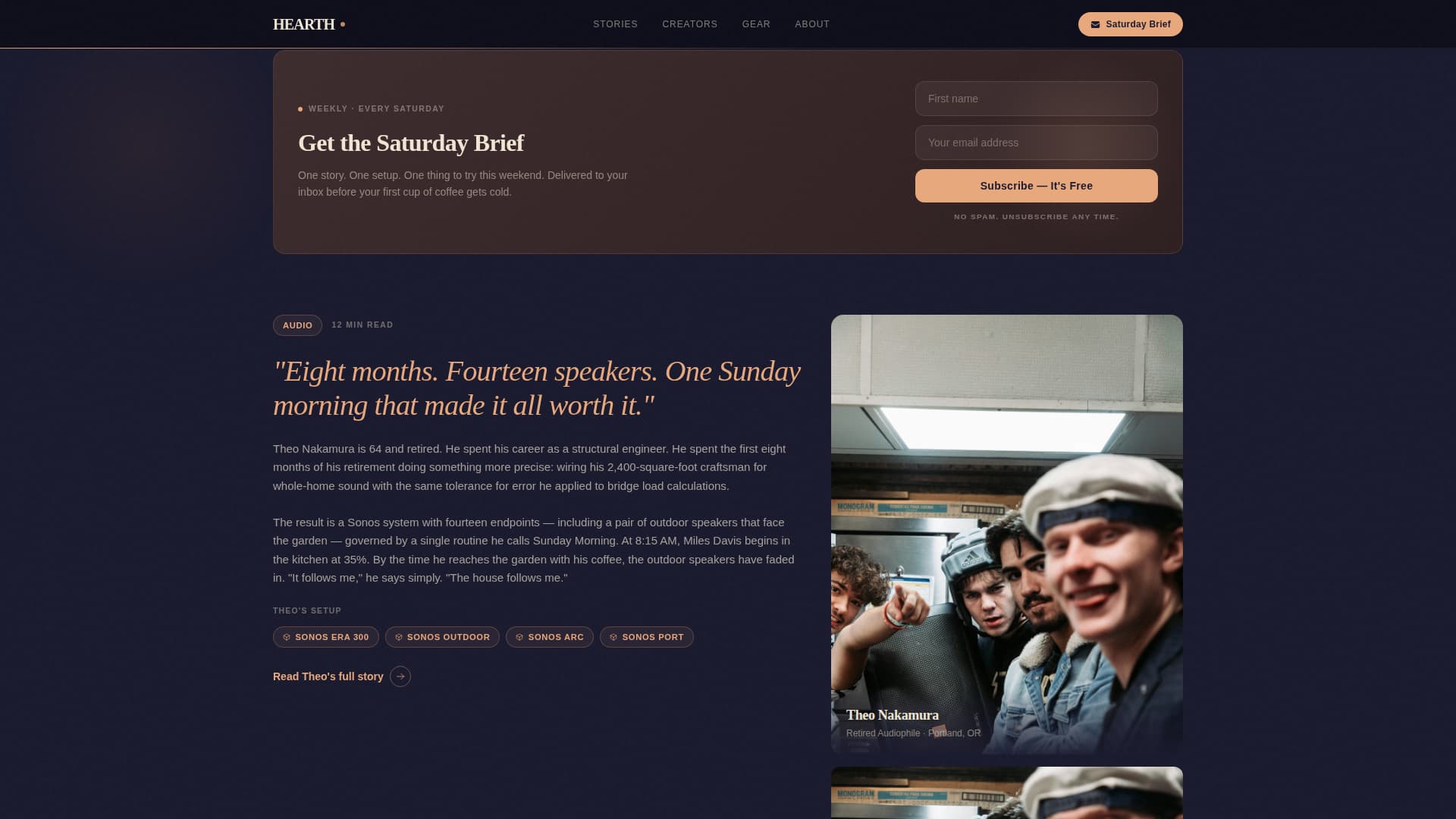Hearth - Cinematic Smarthome Landing Page Template