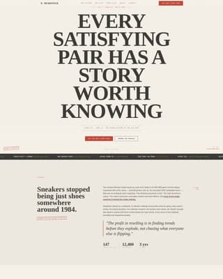 Deadstock - Authoritative Sneaker Newsletter Landing Page Template