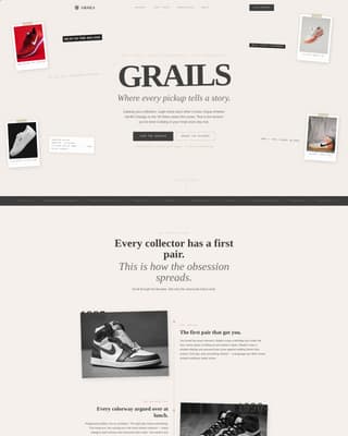 Grails - Bold Sneakercommunity Landing Page Template
