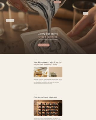 Lather — Handcrafted Natural Bath Products Landing Page Template