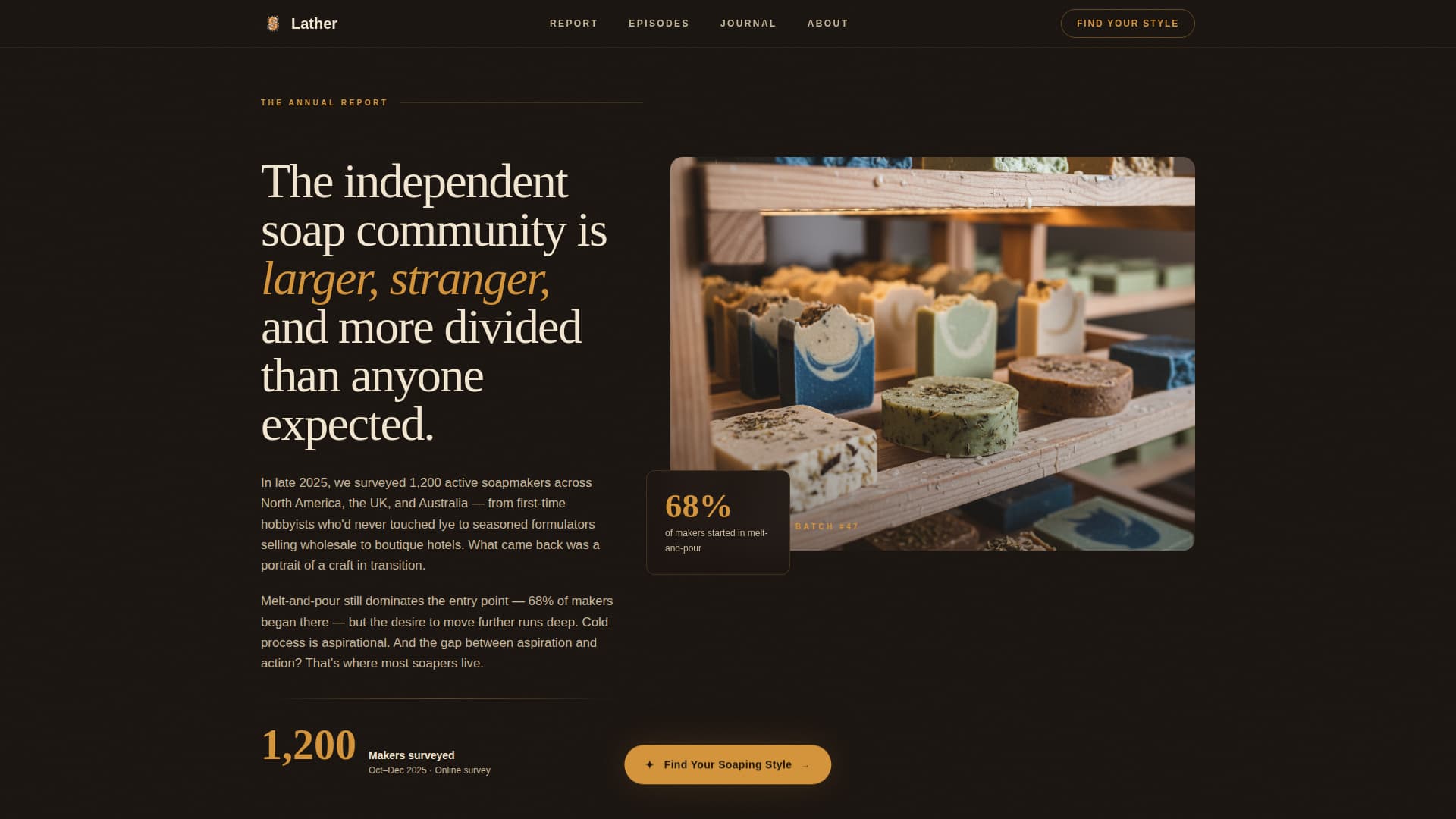 Lather — Premium Artisanal Soap Landing Page Template