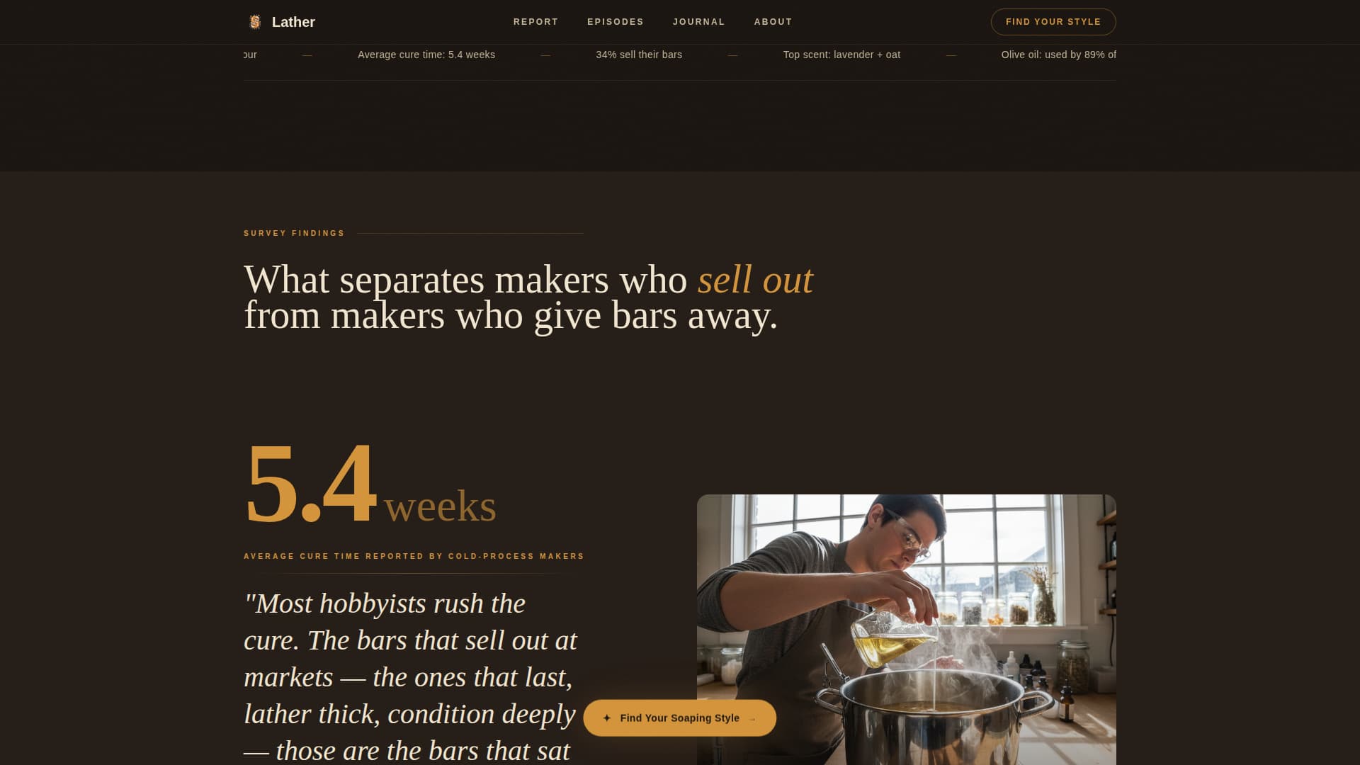 Lather — Premium Artisanal Soap Landing Page Template