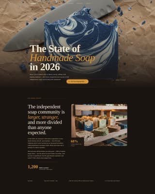 Lather — Premium Artisanal Soap Landing Page Template