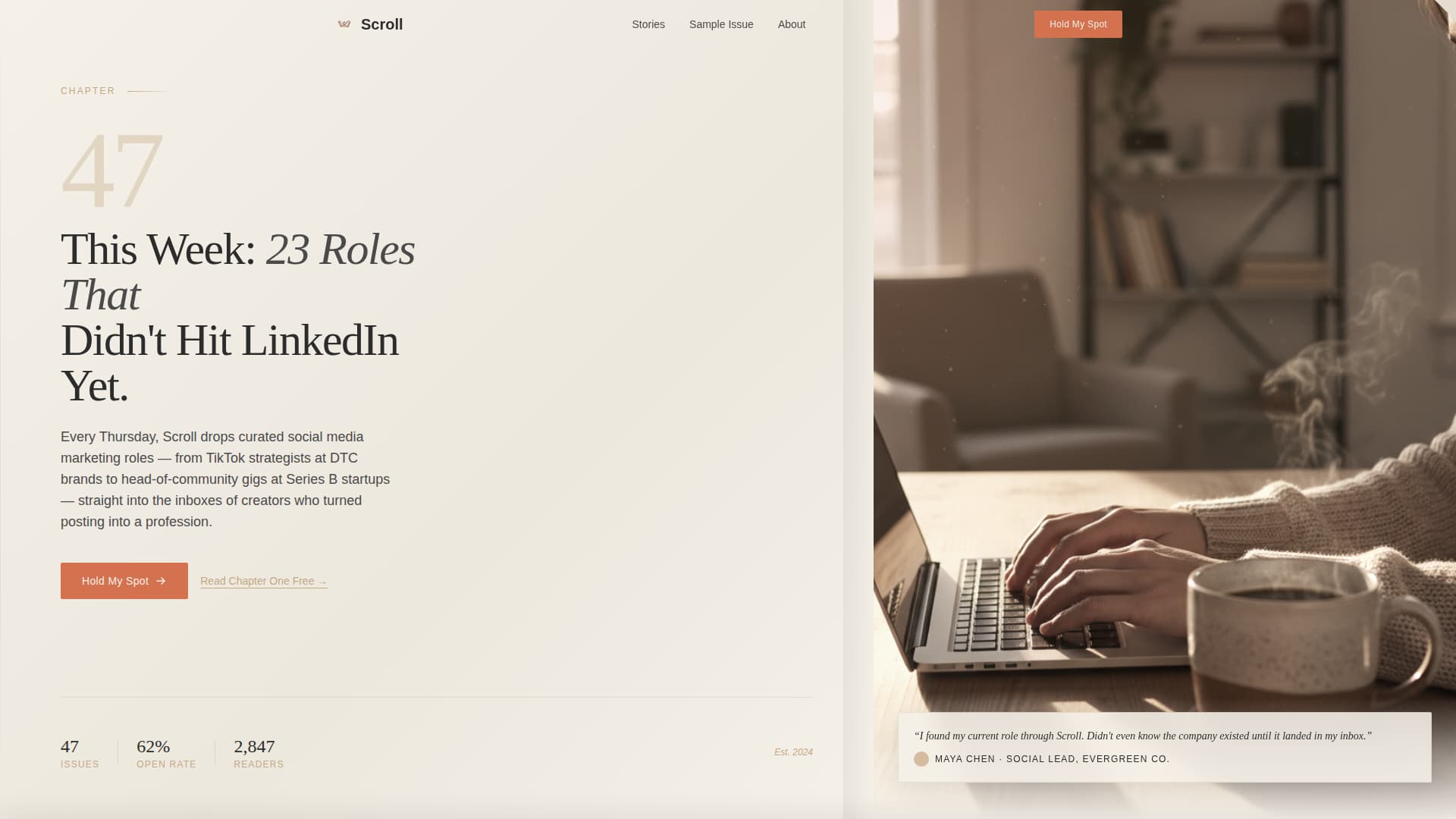 Social Media Marketing Newsletter Booking Website Template
