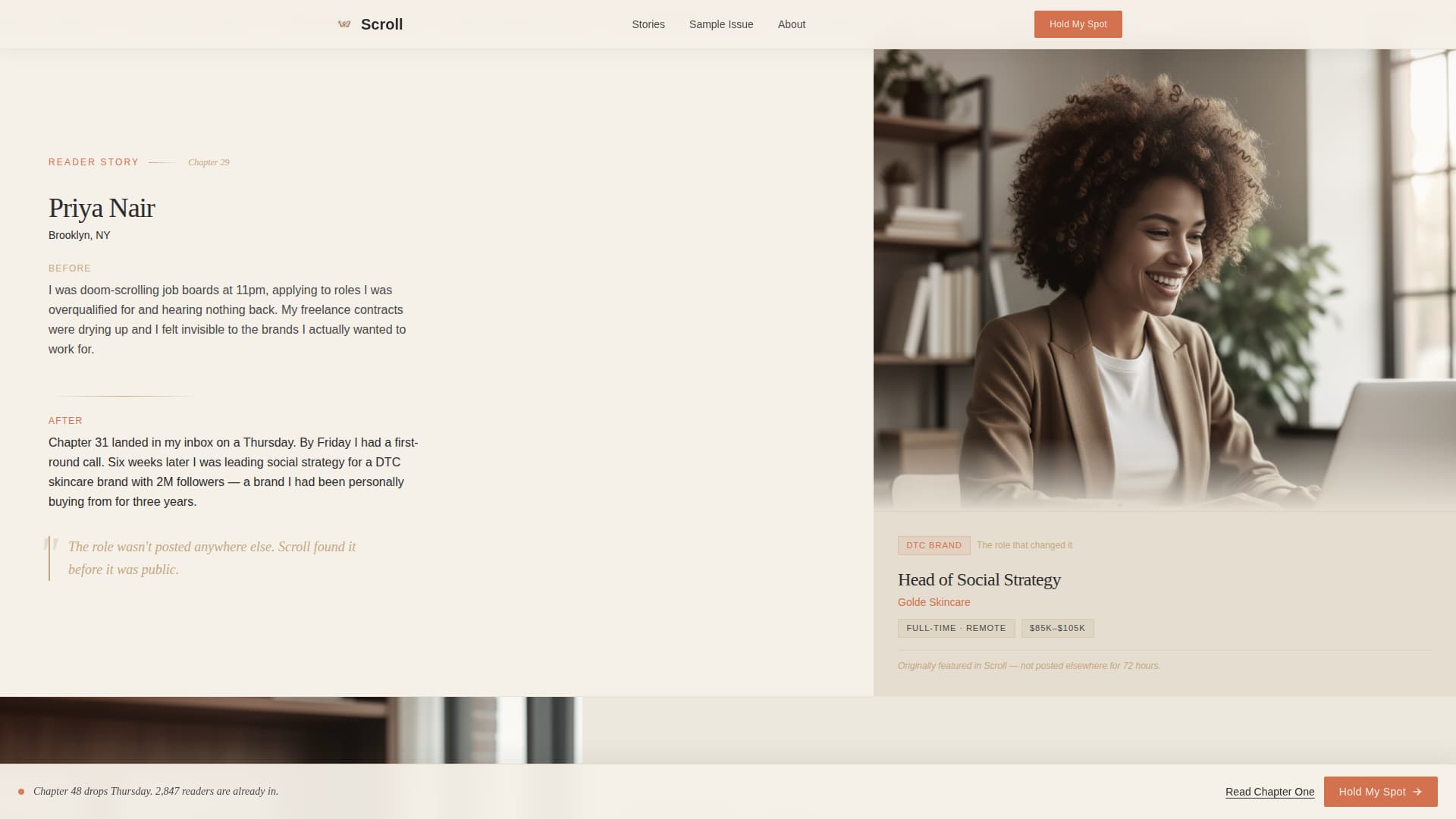 Social Media Marketing Newsletter Booking Website Template