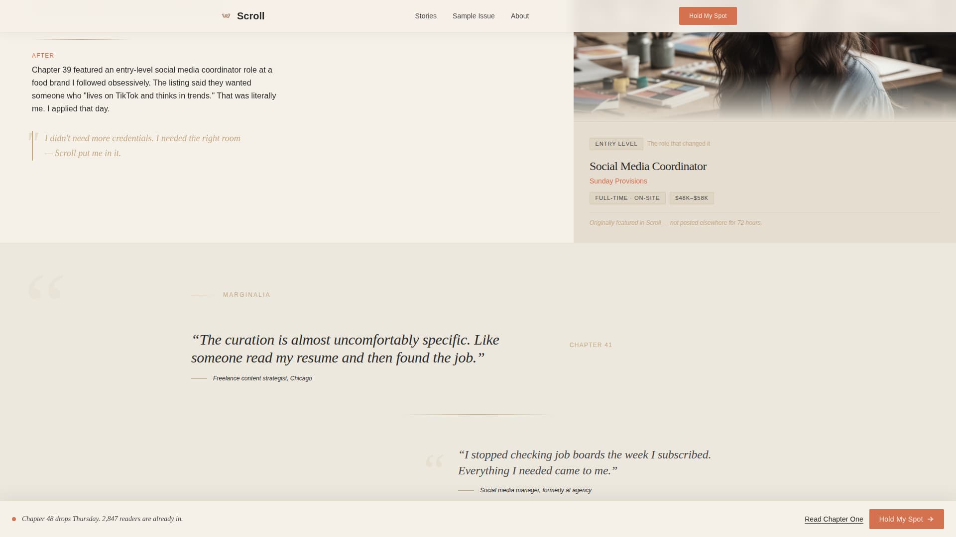 Social Media Marketing Newsletter Booking Website Template