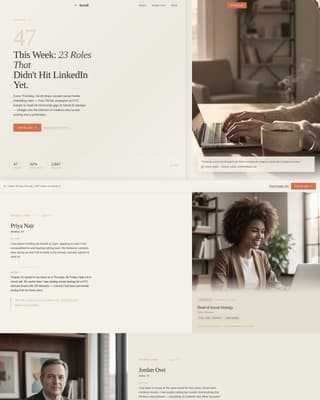 Social Media Marketing Newsletter Booking Website Template