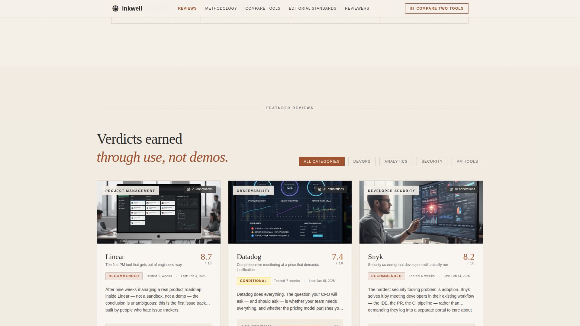 Review & Comparison Site Specialist Reviews Website Template