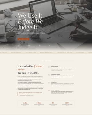 Review & Comparison Site Specialist Reviews Website Template