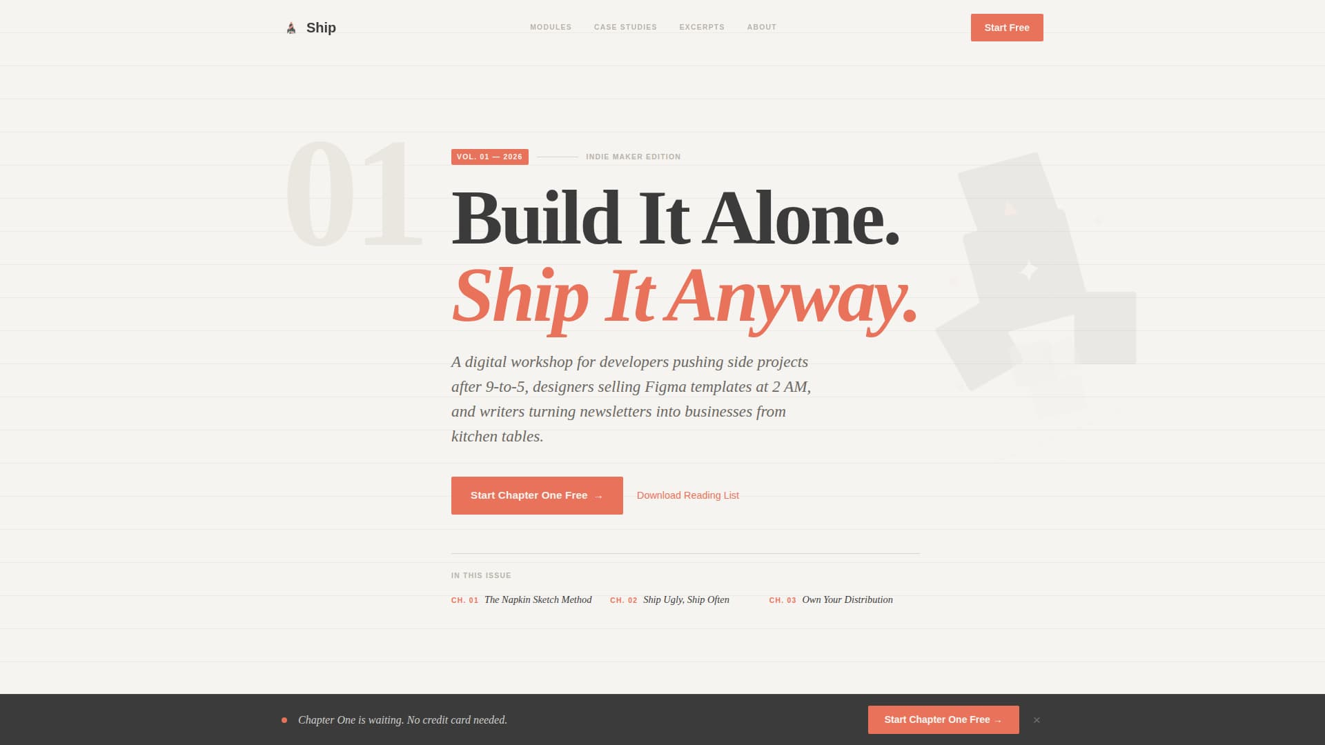 Solopreneur & Indie Maker Content Specialist Blog Website Template