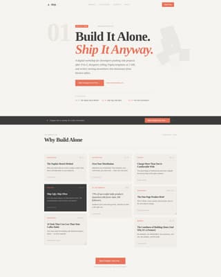 Solopreneur & Indie Maker Content Specialist Blog Website Template