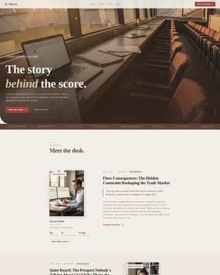 Sports Blog & Media Blog Website Template