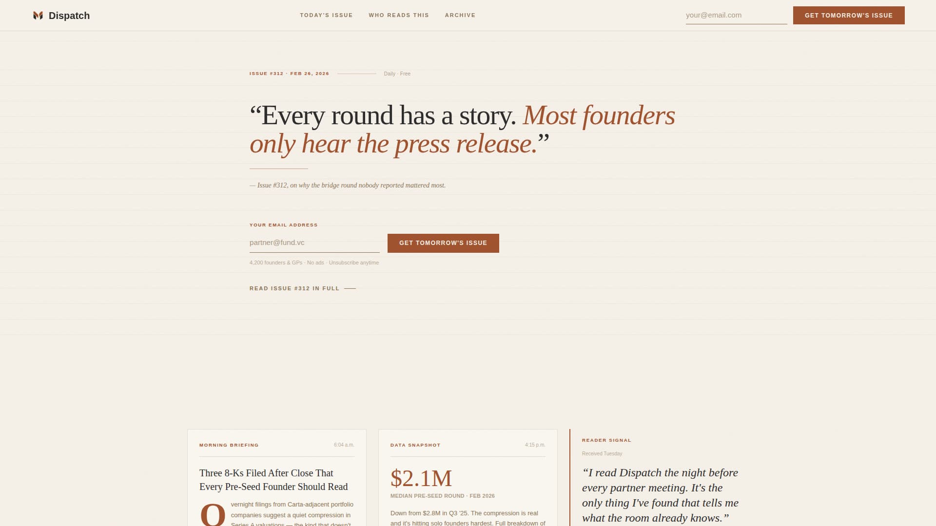 Startup Fundraising Newsletter Blog Website Template