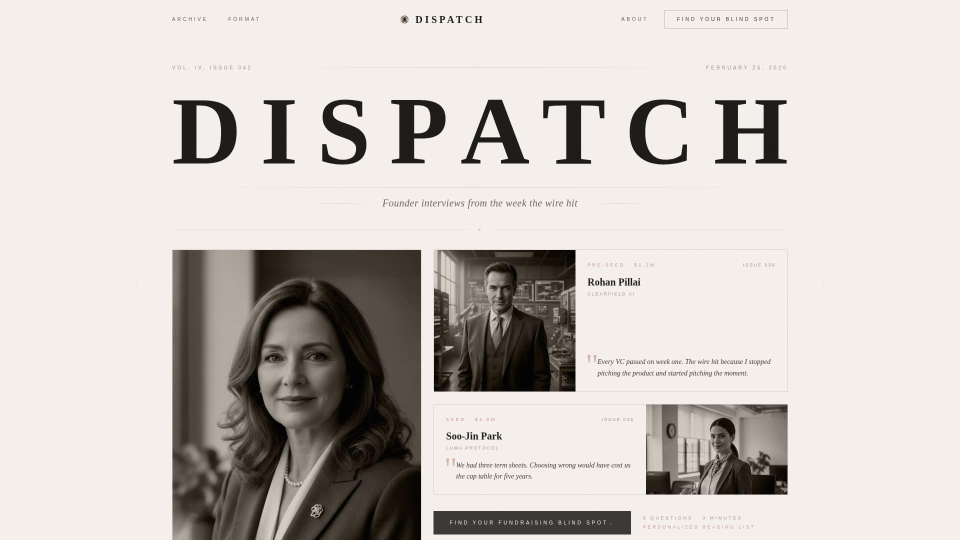 Startup Fundraising Newsletter Specialist Blog Website Template