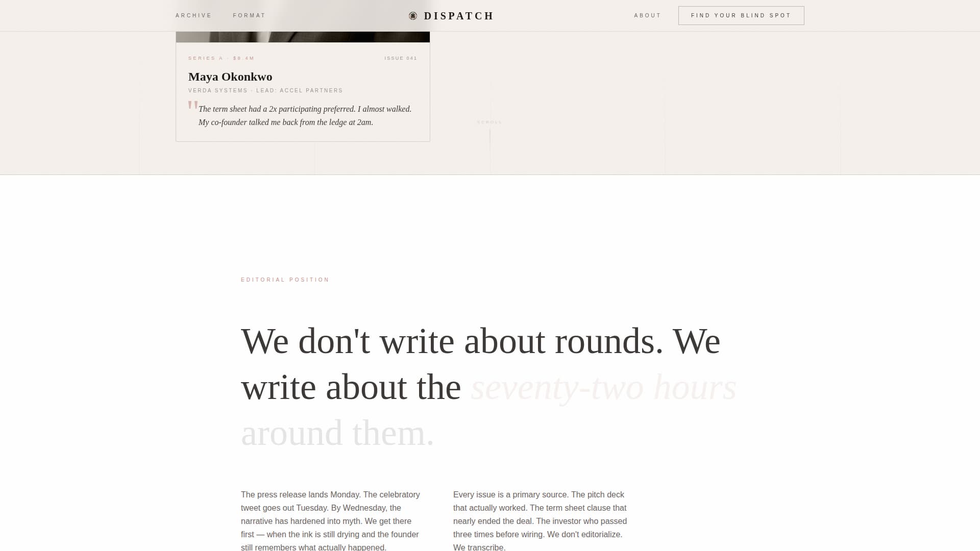 Startup Fundraising Newsletter Specialist Blog Website Template