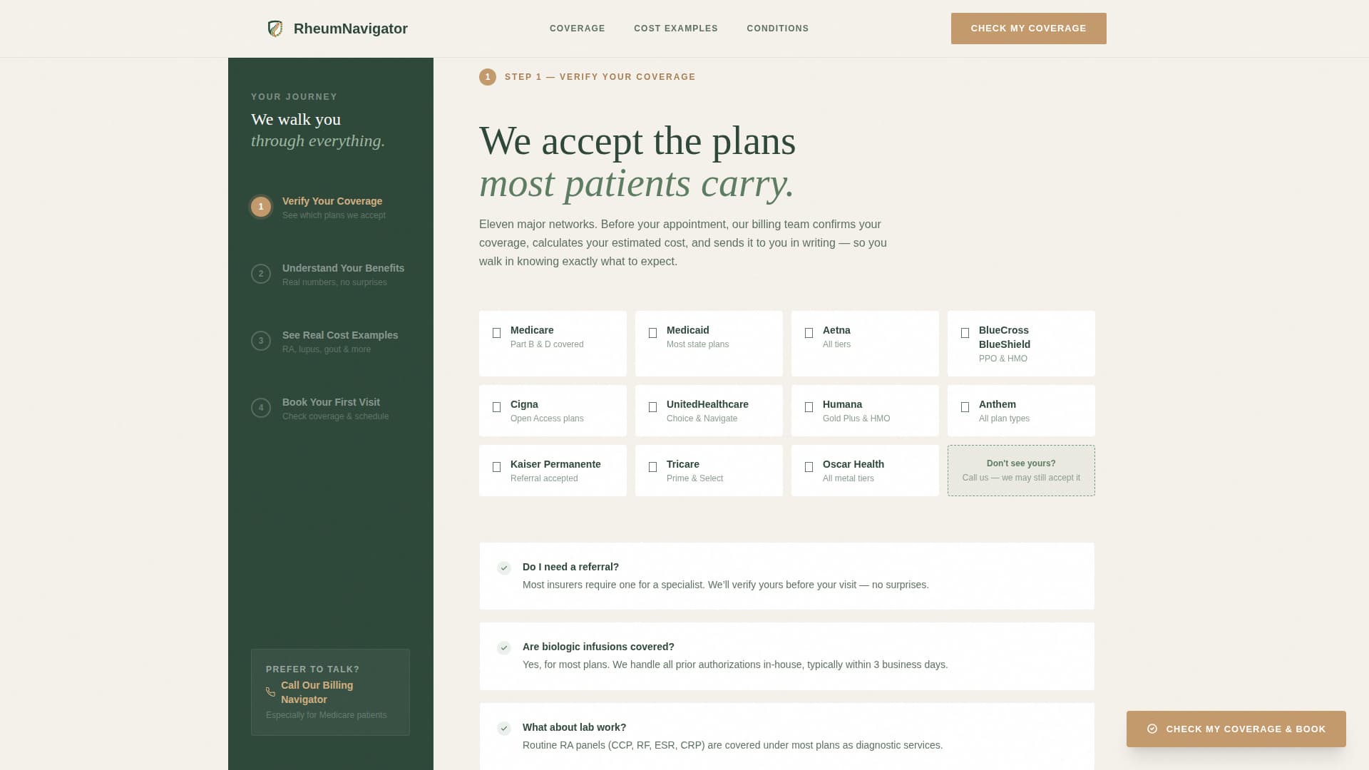 Rheumatologist Booking Website Template