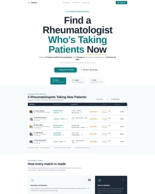 Rheumatologist Advanced Booking Website Template