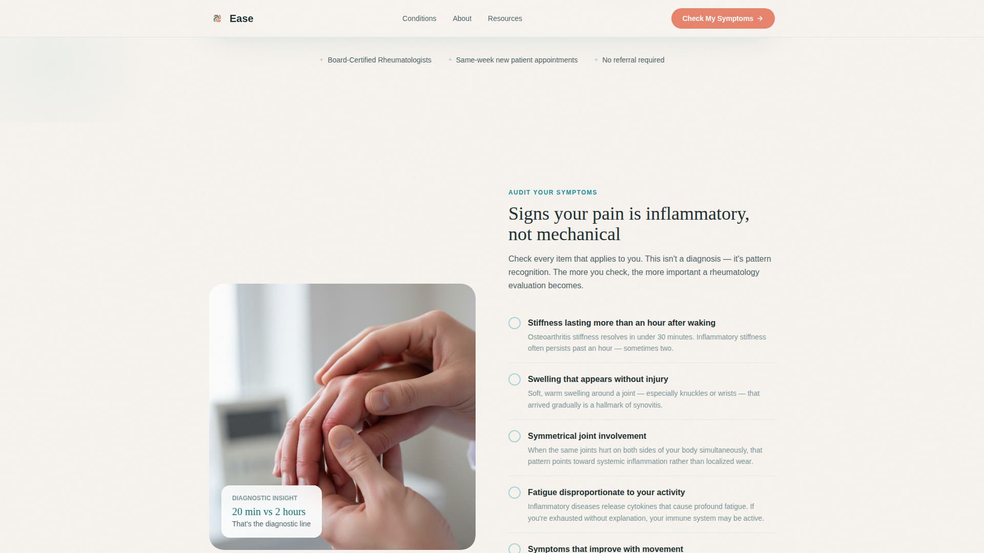 Rheumatology Medicine Booking Website Template