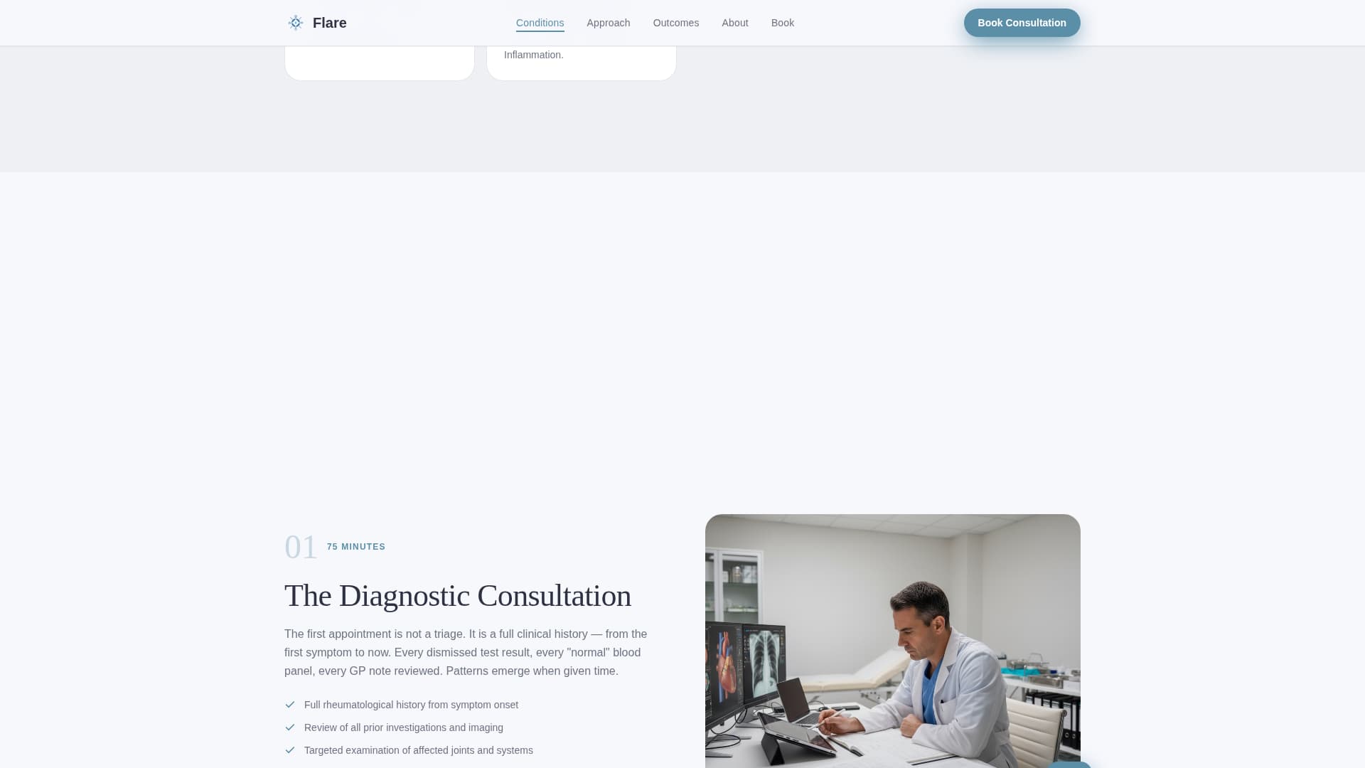 Rheumatology Medicine Specialist Booking Website Template