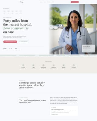 Urgent Care & Walk-In FAQ Website Template