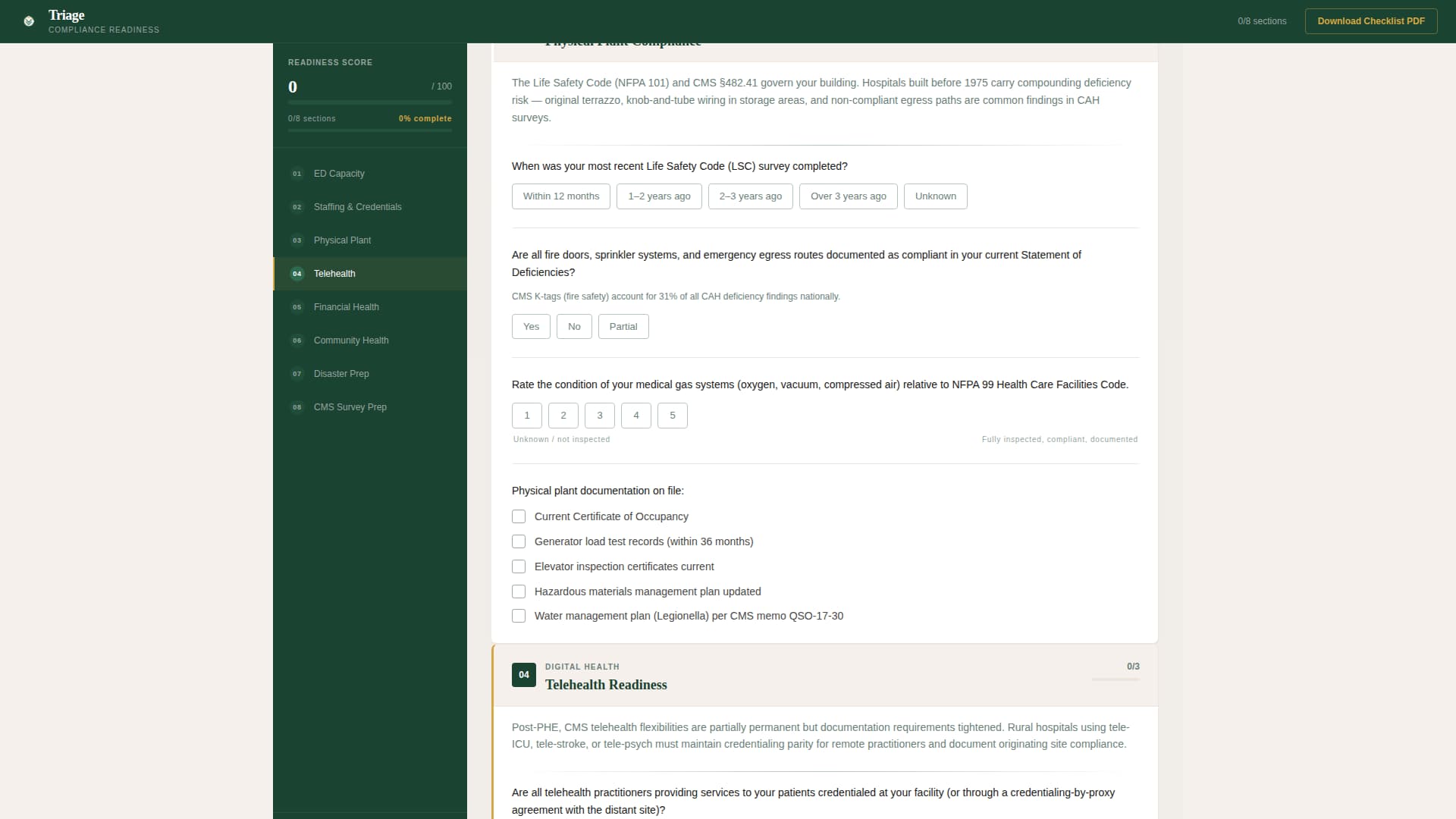 Hospital & Health System Cost Calculator Website Template