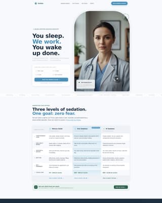 Sedation Dentist Specialist Booking Website Template