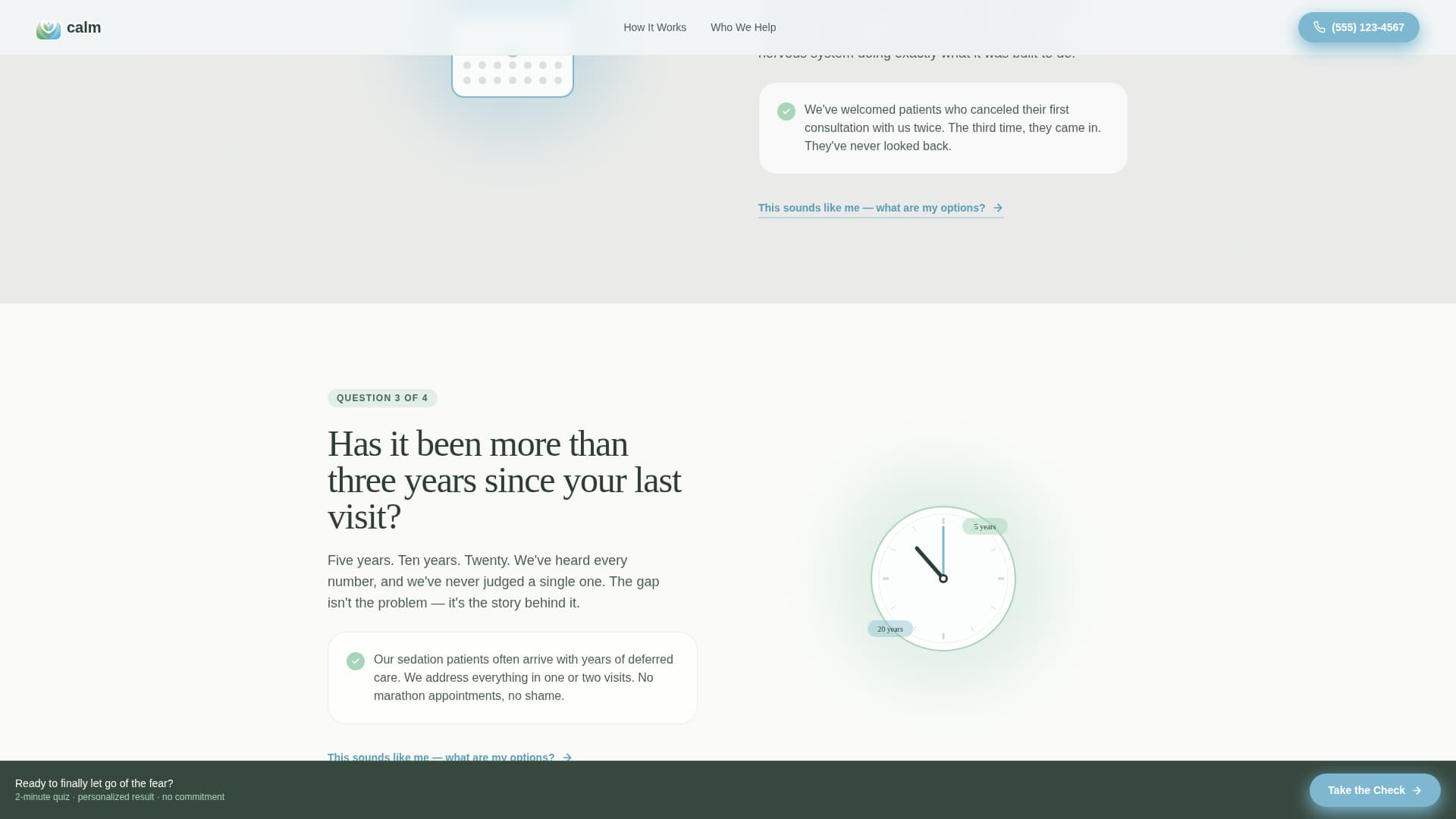 Sedation Dentist Advanced Booking Website Template