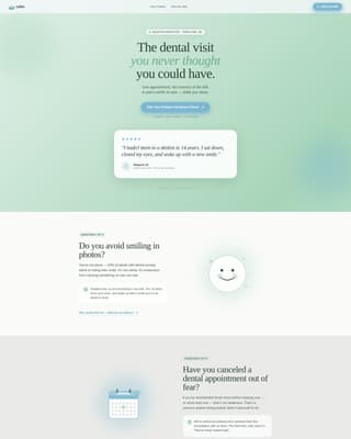 Sedation Dentist Advanced Booking Website Template